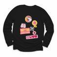 Dungeon Crawler Carl Colorful Sticker Collage LitRPG Book Youth Long Sleeve Tee Dungeon Crawler Carl Colorful Sticker Collage LitRPG Book Youth Long Sleeve Tee
