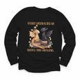 Easily Distracted By Books & Dragons Librarian Book Lover Youth Long Sleeve Tee Easily Distracted By Books & Dragons Librarian Book Lover Youth Long Sleeve Tee