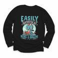 Easily Distracted By Books And Dragons Nerds Youth Long Sleeve Tee