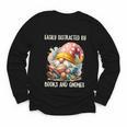 Easily Distracted By Books And Gnomes Book Reading Gnome Youth Long Sleeve Tee