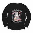 Easily Distracted By Cats And Books Reading Youth Long Sleeve Tee