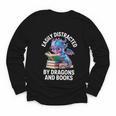 Easily Distracted By Dragons And Books Youth Long Sleeve Tee