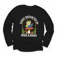 Easily Distracted By Frogs And Books Youth Long Sleeve Tee