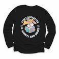 Easily Distracted By Rabbits And Books Reading Youth Long Sleeve Tee