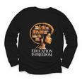 Education Is Freedom Afro Woman Book Illustration Youth Long Sleeve Tee