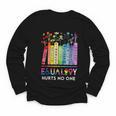 Equality Hurts No One Book Flower Rainbow Pride Month LGBTQ Youth Long Sleeve Tee Equality Hurts No One Book Flower Rainbow Pride Month LGBTQ Youth Long Sleeve Tee