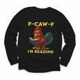F-CAW-F I'm Reading Chicken Book Lover Introvert Meme Youth Long Sleeve Tee F-CAW-F I'm Reading Chicken Book Lover Introvert Meme Youth Long Sleeve Tee