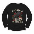 F-CAW-F I'm Reading Crow Book Lover Introvert Meme Youth Long Sleeve Tee F-CAW-F I'm Reading Crow Book Lover Introvert Meme Youth Long Sleeve Tee