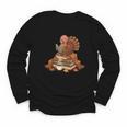 Fall Book Vintage Turkey Thanksgiving Reading Book Lovers Youth Long Sleeve Tee Fall Book Vintage Turkey Thanksgiving Reading Book Lovers Youth Long Sleeve Tee