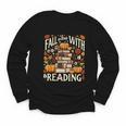 Fall In Love With Reading Book Autumn Pumpkins And Teachers Youth Long Sleeve Tee