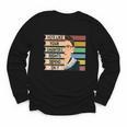 Feminist Ruth Bader Ginsburg RBG Quote Girl With Book Women Youth Long Sleeve Tee