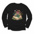 Floral Book Bloom Wildflowers Literature Nature Fantasy Youth Long Sleeve Tee