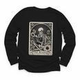 Floral The Reader Tarot Card Skeleton Reading Book Youth Long Sleeve Tee