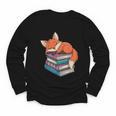 Fox Reading Book Pajama Sleep Youth Long Sleeve Tee