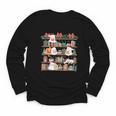 Ghost Christmas Reading Book Lover Library Christmas Teacher Youth Long Sleeve Tee