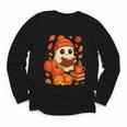 Ghost Reading Book Lovers Autumn Fall Halloween Youth Long Sleeve Tee Ghost Reading Book Lovers Autumn Fall Halloween Youth Long Sleeve Tee