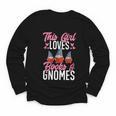 This Girl Loves Books And Gnomes Gardener Dwarf Garden Gnome Youth Long Sleeve Tee This Girl Loves Books And Gnomes Gardener Dwarf Garden Gnome Youth Long Sleeve Tee