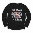 Go Away I'm Reading Book Reader Cute Fox Loves Books Youth Long Sleeve Tee