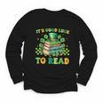 Goods Luck Read Librarian Book Patrick Days Shamrock Clover Youth Long Sleeve Tee
