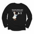 Goose Reading 67 Six Seven Meme Teacher Book Lover Youth Long Sleeve Tee