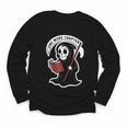 Grim Reaper Bookworm Cute Book Reading Halloween Youth Long Sleeve Tee Grim Reaper Bookworm Cute Book Reading Halloween Youth Long Sleeve Tee