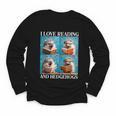 Hedgehog Love Reading And Hedgehogs Child Book Lover Youth Long Sleeve Tee