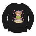 Highland Cow Reading Book Floral Bookworm Youth Long Sleeve Tee Highland Cow Reading Book Floral Bookworm Youth Long Sleeve Tee
