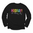 Hooray It's Library Day Teacher Reader Books Back To School Youth Long Sleeve Tee Hooray It's Library Day Teacher Reader Books Back To School Youth Long Sleeve Tee