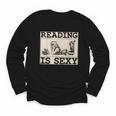 Hot Pin Up Girl Comic Book Vintage Reading Is Sexy Youth Long Sleeve Tee