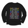 Hug Giver Book Reader Diaper Changer Daycare Teacher Youth Long Sleeve Tee