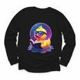 Humor Rubber Duck Reading Book Youth Long Sleeve Tee