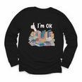 I'm OK Books Pile Books Stack Bibliophile Bookisk Youth Long Sleeve Tee I'm OK Books Pile Books Stack Bibliophile Bookisk Youth Long Sleeve Tee