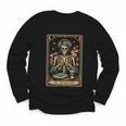 The Introvert Skeleton Tarot Card Coffee Book Lover Youth Long Sleeve Tee