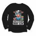 Introverted Book Club Reading Lover Cow Youth Long Sleeve Tee