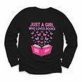 Just A Girl Who Loves Books Butterflies Reading Youth Long Sleeve Tee Just A Girl Who Loves Books Butterflies Reading Youth Long Sleeve Tee