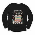 Just a Girl Who Loves Books Cute Book Lover Bookworm Youth Long Sleeve Tee