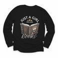Just A Girl Who Loves Books Witchcraft Spell Book Halloween Youth Long Sleeve Tee