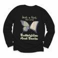 Just a Girl Who Loves Butterflies And Books Butterfly Youth Long Sleeve Tee