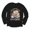Just A Girl Who Loves Cats And Books Reading Librarian Youth Long Sleeve Tee Just A Girl Who Loves Cats And Books Reading Librarian Youth Long Sleeve Tee