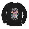Just A Girl Who Loves Dragons And Books Fantasy Reader Youth Long Sleeve Tee