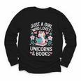 Just a Girl Who Loves Unicorns And Books Youth Long Sleeve Tee