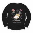 Just One More Chapter I Read Past My Bedtime Cat Book Lover Youth Long Sleeve Tee