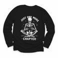 Just One More Chapter Skeleton Reading Bookworm Youth Long Sleeve Tee