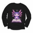 Kawaii Axolotl Cute Axolotls Reading Book Youth Long Sleeve Tee