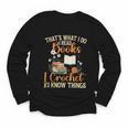 Knitting Crocheting Reading Books Yarn For Knitter Crochet Youth Long Sleeve Tee