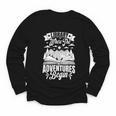 Library Where The Adventures Begin Librarian Book Readers Youth Long Sleeve Tee