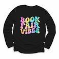 Library Book Fair Vibe Tie Dye School Reading Nostalgic Youth Long Sleeve Tee