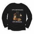 Life Is Better With Cats And Books Cute Cat Lover For Men Women Kids Youth Long Sleeve Tee Life Is Better With Cats And Books Cute Cat Lover For Men Women Kids Youth Long Sleeve Tee