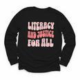 Literacy And Justice For All Book Lover Youth Long Sleeve Tee