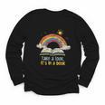Take a Look It's In a Book Vintage Reading Teacher Rainbow Youth Long Sleeve Tee